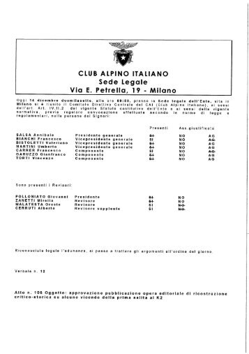 Contratto di coedizione - Priuli&Verlucca - Club Alpino Italiano