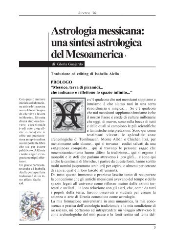 Astrologia messicana: una sintesi astrologica del ... - Stazione Celeste