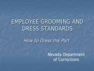 officer grooming standards - Nevada Department of Corrections