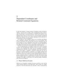 Dependent Coordinates and Related Constraint Equations