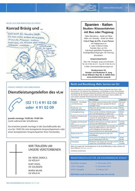 DIE KAUFMÃNNISCHE SCHULE - vLw NRW eV