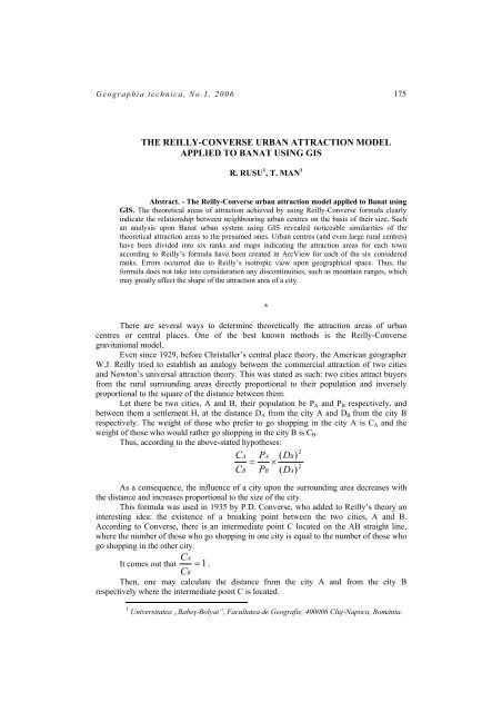 presupuesto presentar Regulación Reilly-Converse urban attraction model applied to - Geographia ...