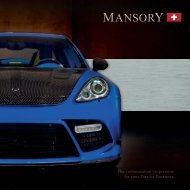 The customization programme for your Porsche Panamera - Mansory