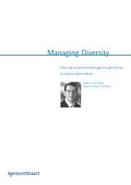 Managing Diversity - Spencer Stuart