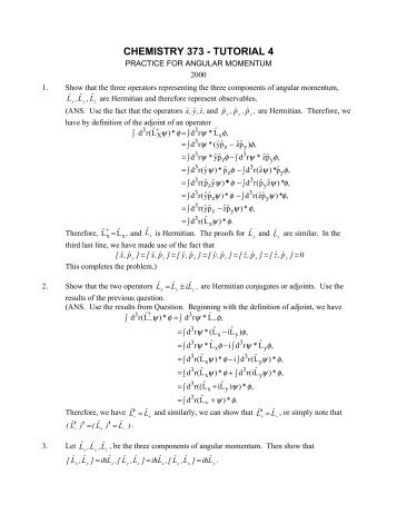 Rigid Rotor and Angular Momentum - Cobalt