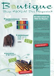 Shopausgabe aus Heft Nr. 6 / 2011 - YOGA! Das Magazin