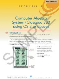 Casio Classpad appendix.pdf - Cambridge University Press