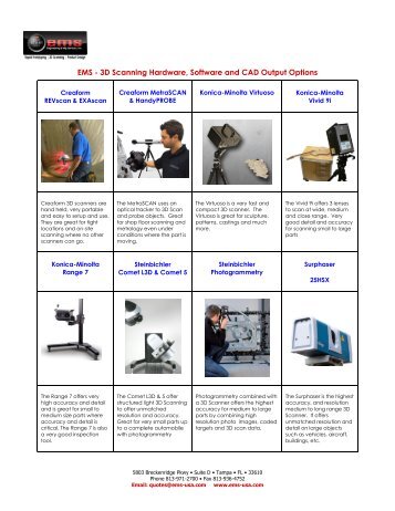 3D Scanning CAD output options