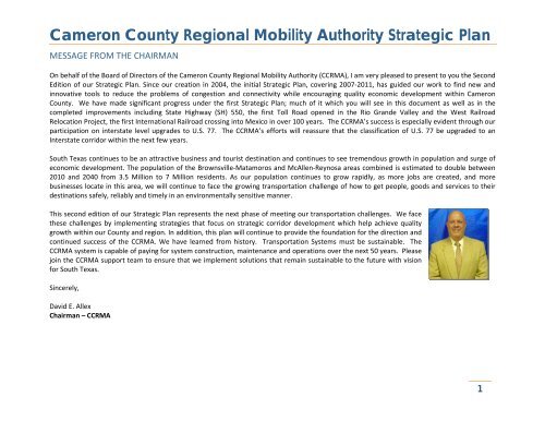 CCRMA Strategic Plan 2012-2016 - Cameron County Regional ...