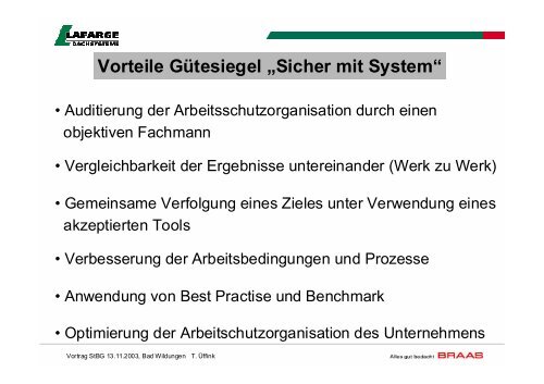 die EinfÃ¼hrung bei der Lafarge Dachsysteme GmbH ... - Deine Haut