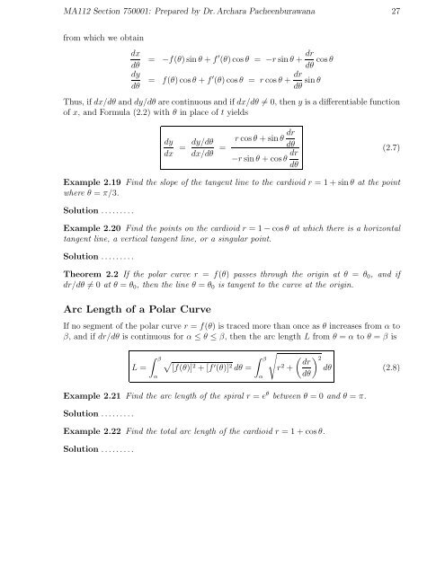 Chapter 1 Topics in Analytic Geometry