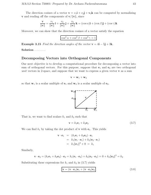 Chapter 1 Topics in Analytic Geometry