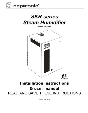 SKR series Steam Humidifier - Neptronic