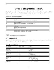 Uvod v programski jezik C