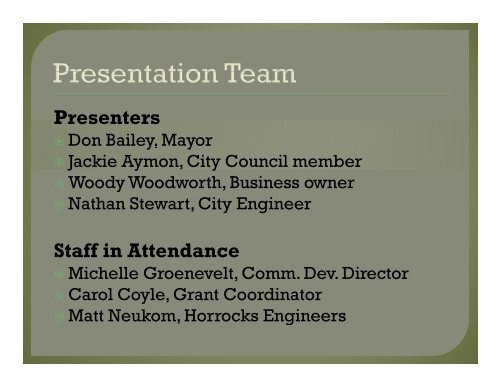 Economic Advisory Council Presentation April ... - The City of McCall