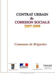 Contrat CUCS Brignoles - SIG Politique de la Ville