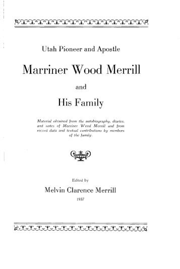 The Family of the Third Wife, Almira Jane Bainbridge Merrill