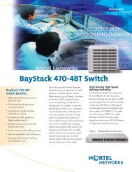 Nortel Networks BayStack 470-48T Switch Product Brief - felix telecom