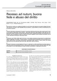 Recesso ad nutum, buona fede e abuso del diritto - casaregi