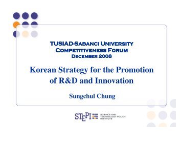 Korean Strategy for the Promotion of R&D and Innovation - REF