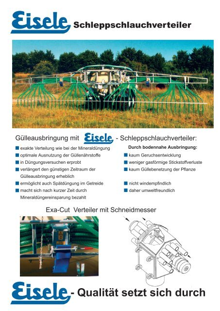 Schleppschlauchverteiler - Franz Eisele u. SÃ¶hne GmbH u. Co. KG