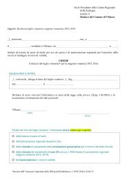 Modulo richiesta foglio venatorio - Comune di Villasor