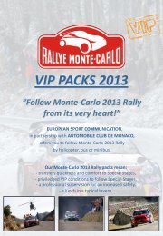 MONTE-CARLO RALLY 2013 - Automobile Club de Monaco