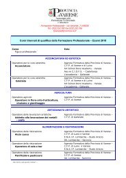 elenco corsi - la formazione professionale in provincia di varese