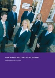 COWGILL HOLLOWAY GRADUATE RECRUITMENT