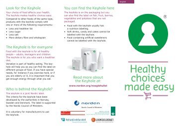 Healthy choices made easy - noeglehullet.dk