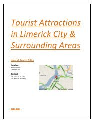 Tourist Attractions in Limerick City & Surrounding Areas