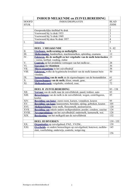 Leerboek Melkkunde en Zuivelbereiding - Zuivelhistorie Nederland