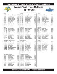 Women's Outdoor Top 10.indd - South Dakota State University ...