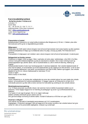Servicedeklaration - Aalborg Kommune
