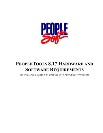 peopletools 8.17 hardware and software requirements - Information ...
