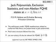 Jack Polynomials, Exclusion Statistics, and non-Abelian FQHE ...