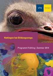 Frühjahrs-/Sommerprogramm - vhs Hattingen