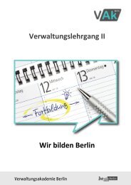 Broschuere VL II - Verwaltungsakademie Berlin - Berlin.de