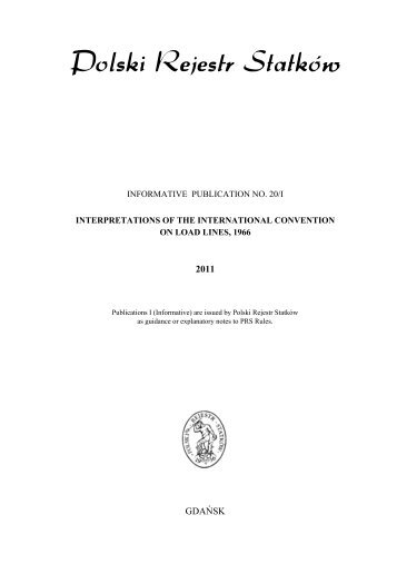 Interpretations of the International Convention on Load Lines ... - PRS