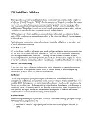 JCSU Social Media Guidelines [pdf] - Johnson C. Smith University