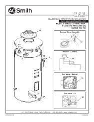 BTH 120, 150, 199, 250 - AO Smith Water Heaters