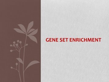 Gene set enrichment