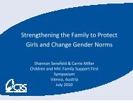 Strengthening the Family to Protect Girls and Change Gender Norms