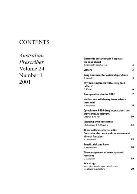 download the full PDF issue - Australian Prescriber