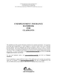 UNEMPLOYMENT INSURANCE HANDBOOK FOR CLAIMANTS