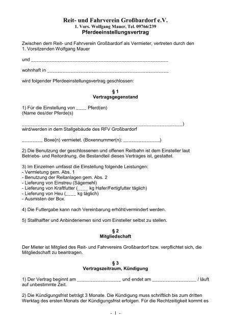 Reit- und Fahrverein GroÃŸbardorf e.V.