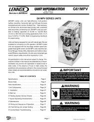 g61 service manual - Heating and Air Parts