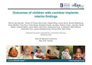 Outcomes of children with cochlear implants: interim findings - LOCHI