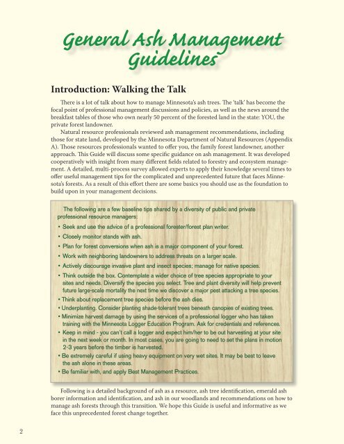 Ash Management Guide for Private Forest Landowners