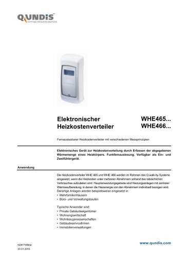 WHE 465 technisches Datenblatt - BFW Dieter Ritter GmbH